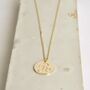 More Than Medium Solid Gold Initial And Date Necklace, thumbnail 3 of 8