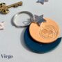 Personalised Zodiac Birthday Leather Keyring, thumbnail 7 of 12