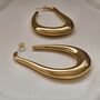 Irregular U Shape Hoops Gold, thumbnail 5 of 8