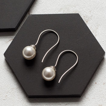 Pearl Drop Sterling Silver Earring, 6 of 7