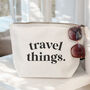 Travel Things Canvas Pouch, thumbnail 3 of 5