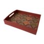 Wooden Tray Red Moroccan Tea Tray / Serving Tray, thumbnail 2 of 4