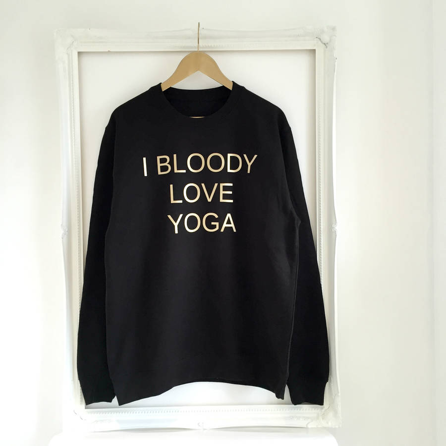 yoga sweatshirt by kelly connor designs
