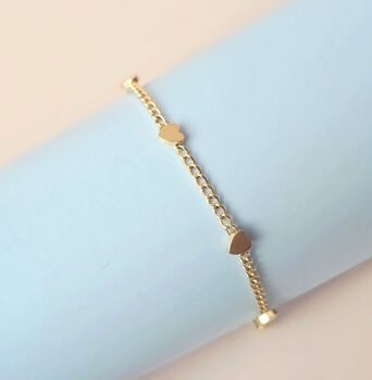 Dainty Heart Chain Bracelet, 3 of 5