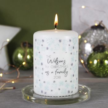 First Christmas As A Family Snowflake Candle, 6 of 6