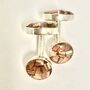 Silver And Copper Cufflinks, thumbnail 6 of 7