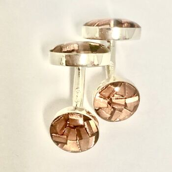 Silver And Copper Cufflinks, 6 of 7