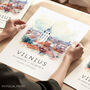 Lithuania Travel Poster Of Vilnius, thumbnail 1 of 7