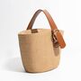 Saint Tropez Cream Cocoa Sraw Buckle Beach Bag, thumbnail 3 of 4