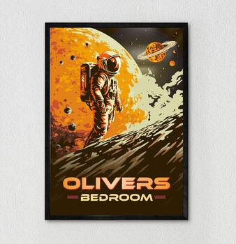 Personalised Space Theme Posters For Children's Bedroom, 5 of 6