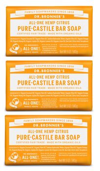Dr Bronner's Citrus Soap Bar 140g, 2 of 2