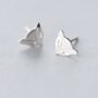Sterling Silver Fox Face Stud Earrings, thumbnail 1 of 4