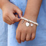 Girl's Personalised Silver Christening Pearl Bracelet, thumbnail 1 of 8
