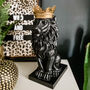 Lion With Gold Crown Statue, thumbnail 3 of 4
