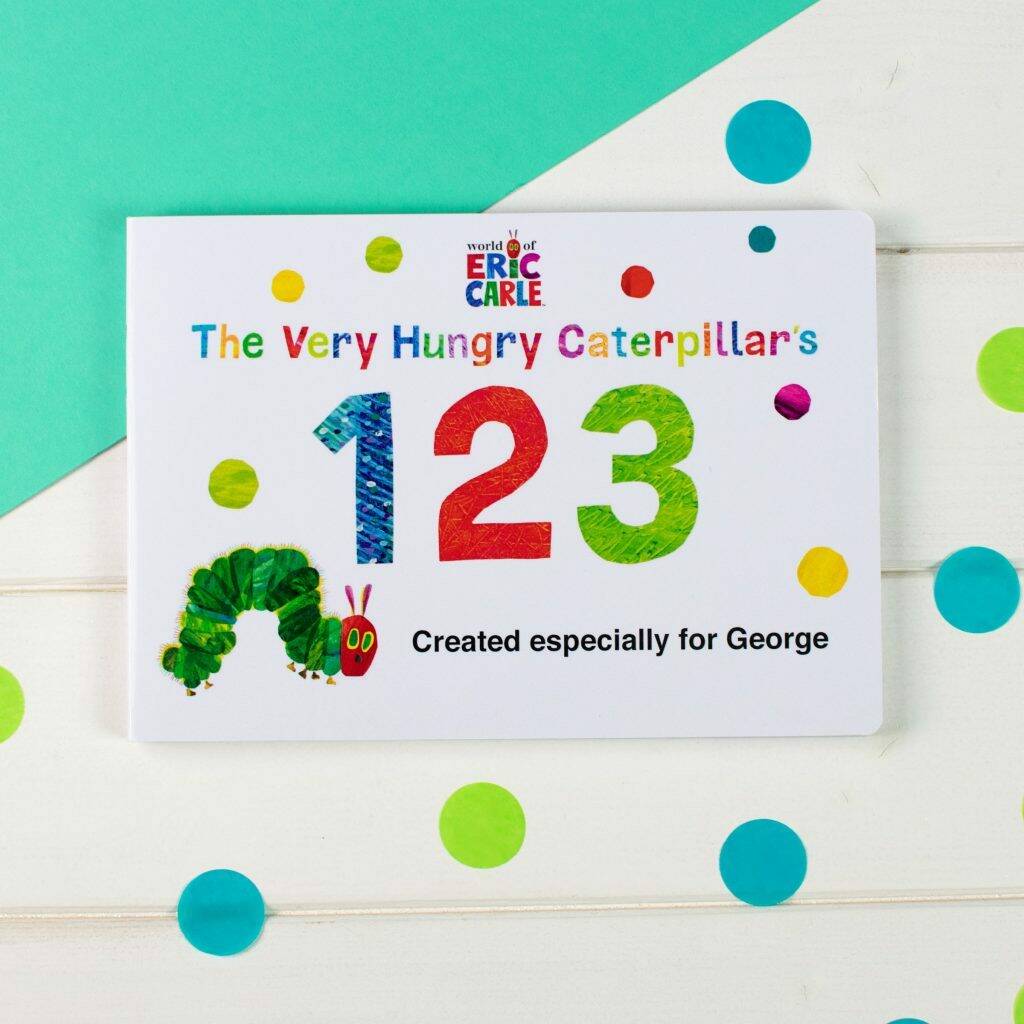 Personalised Very Hungry Caterpillar Board Book – 123, 1 of 9