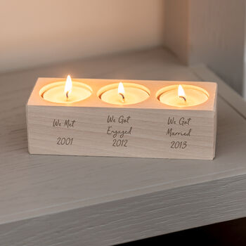 Personalised Anniversary Gift Candle Holder, 2 of 5