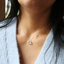 Personalised Sterling Double Heart Outline Necklace, thumbnail 2 of 9