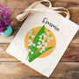 Personalised Birth Flower Canvas Tote Bag, thumbnail 1 of 3