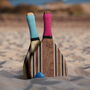 'The Constantine' Personalised Wooden Beach Bat Set, thumbnail 6 of 10