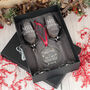 1st Christmas Married Pair Of Champagne Flutes And Christmas Decoration, thumbnail 2 of 5