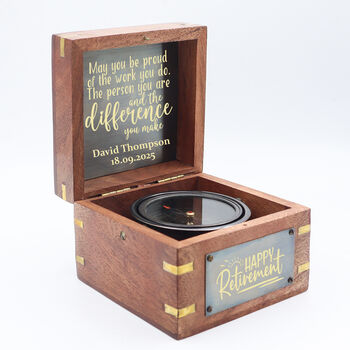 Personalised Royal Gimbal Compass For Retirement Gift, 2 of 9