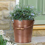 Burnished Copper Planter Bucket, thumbnail 1 of 8
