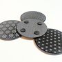 Japanese Patterns Coaster Four Pack In Slate, thumbnail 2 of 6