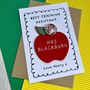 Best Teaching Assistant Apple Keyring Card, thumbnail 1 of 3