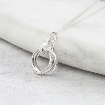 60th Birthday Silver Circles Necklace, 5 of 8
