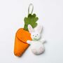 Bunny In Carrot Bed Felt Craft Mini Kit, thumbnail 5 of 5