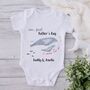 Personalised Our First Fathers Day Whale Babygrow, thumbnail 2 of 6