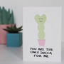 Only Succa For Me Cactus Valentines Card, thumbnail 1 of 2