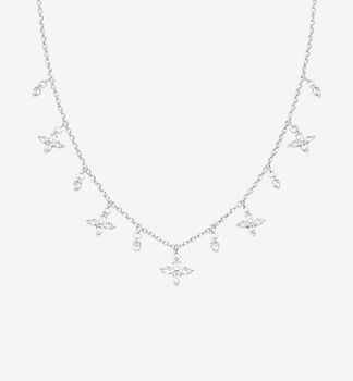 Kinmokusei 925 Sterling Silver Plated Floral Necklace, 6 of 6