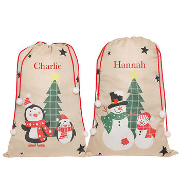 Personalised Festive Friends Christmas Gift Sack, 2 of 8