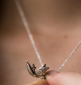 Swan And Ballerina Charm Necklace, 7 of 8