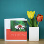 Personalised Dahlia Flower Card, thumbnail 3 of 8