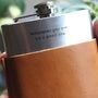 Rugby Fan's Personalised Hip Flask In Gift Box, thumbnail 6 of 10