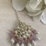 Purple Gold Plated Kundan Earrings And Tikka Set, thumbnail 7 of 7