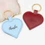 Personalised Leather Heart Keyring, thumbnail 1 of 6