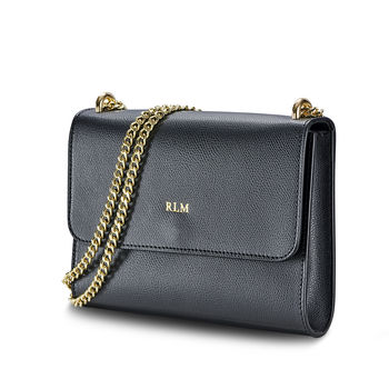 Leather Chain Initial Personalised Clutch Bag, 7 of 9