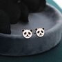 Sterling Silver Panda Bear Stud Earrings, thumbnail 6 of 11