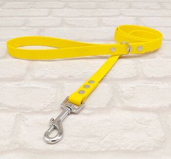 Waterproof Dog Collar And Lead Set Yellow, 3 of 3