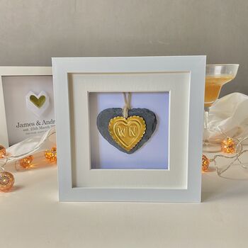 Personalised Golden Heart 50th Wedding Anniversary Gift, 6 of 8