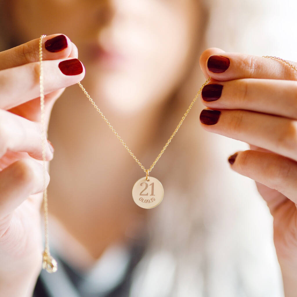 Personalised Birthday Pendant Necklace By Lisa Angel