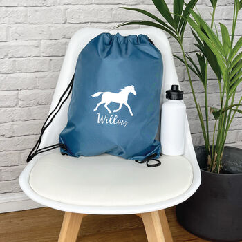 Kids Personalised Horse Drawstring Bag, 4 of 6