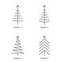 Personalised Embroidered Christmas Trees Napkins, thumbnail 5 of 6