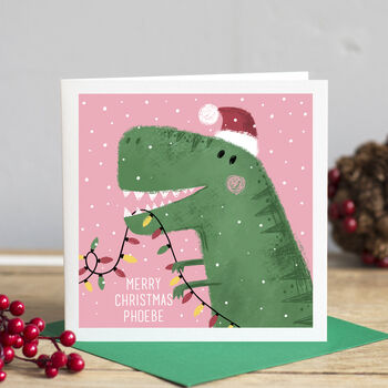 Tree Rex Christmas Card, 4 of 9