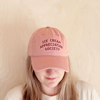 'Ice Cream Appreciation Society' Cotton Baseball Cap, 3 of 12