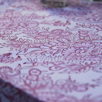 Pink Floral Tablecloth, 2 of 8