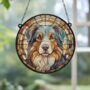 Australian Shepherd Stained Glass Effect Suncatcher, thumbnail 5 of 6